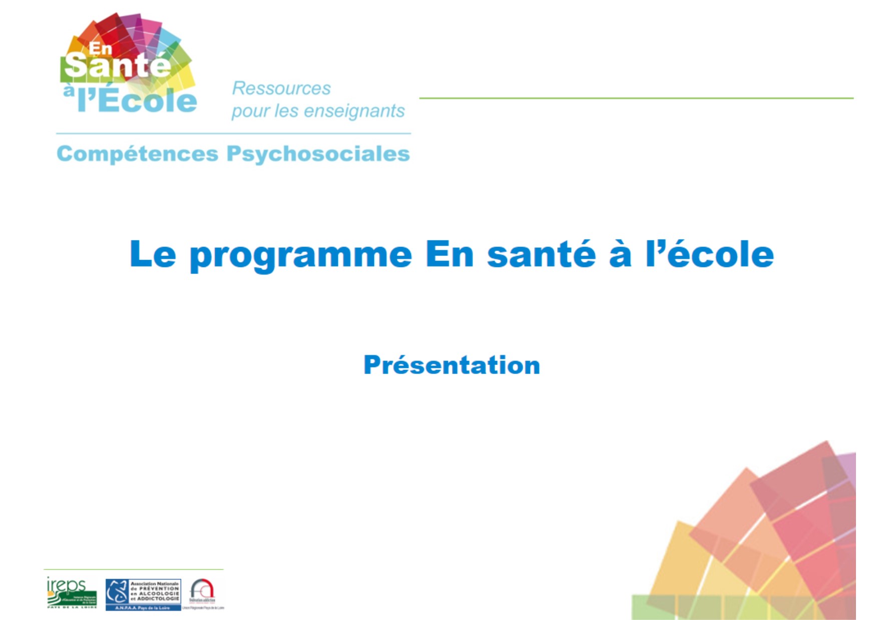 Présentation du programme ESAE 